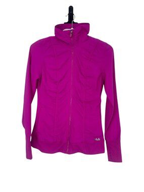 ✨ Fila Sport  Fuchsia Pink Athletic Zip Up Ruching Lightweight Running ✨